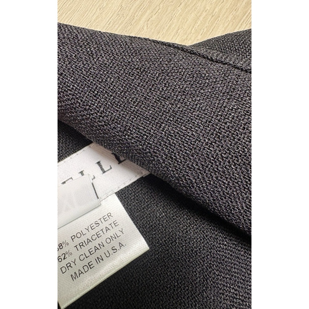 Emmelle Lustrous Crepe Oversized Jacket Black Womens XL Classic Designer Relaxed - Picture 5 of 7